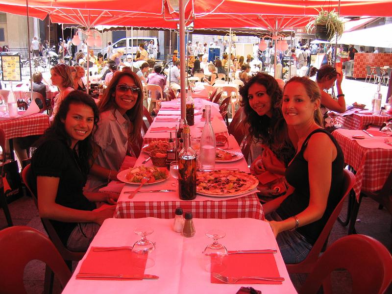 Vielle Ville Nice (3).JPG - Place Rossetti with my classmates Alexandra, Paula and Sofana